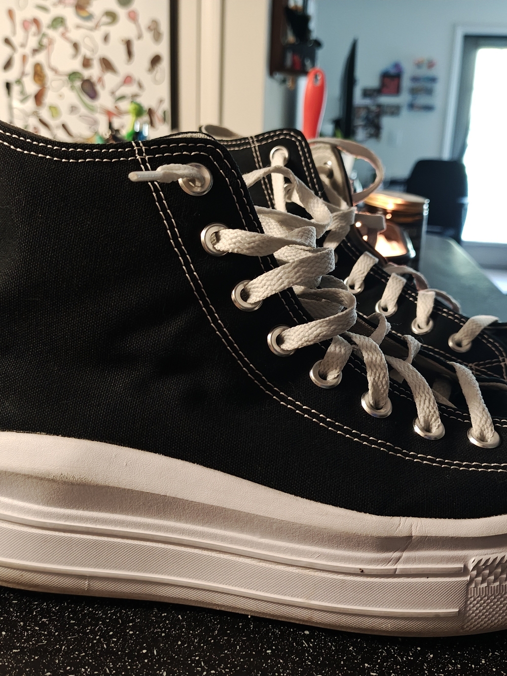 Converse All Star Move High-Top Sneakers in Black - Picture 2 of 6
